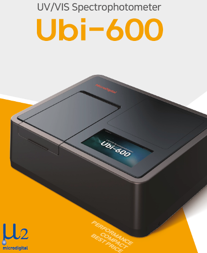 분광광도계 Ubi-600 Touch screen Single Beam UV/Vis Spectrophotometer, (마이크로디지탈), 190 ~1100nm